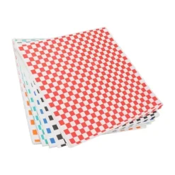 240 ark rutiga, torra, vaxade delikatesspapper, fettbeständiga matkorgsinlägg, delikatesspapper, vaxade pappersark för smörgåsar