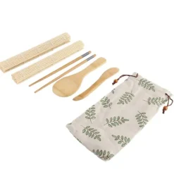 100% bambu sushi kit rullande mattor rispaddlar risspridare ätpinnar