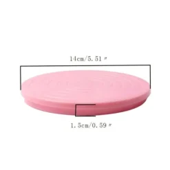14 cm diameter sömlös DIY-tårtskiva, roterande plattform för dessertdekoration, säker att använda, lätt att städa