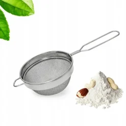 8 cm sil i rostfritt stål med handtag, universalkökssil, stålsil CS102