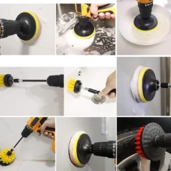 Rengöringsutrustning-22 delars skurborstar / rengöringsborstar till skruvdragare & borrmaskin