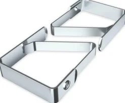 Dukclips & -Vikter-8 dukhållare - rostfritt stål, silverfärgade - 4 cm