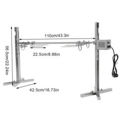 Grillugnar & Ugnar Med Roterande Stekspett-53" elektriskt rotisserikit för BBQ, universellt grillställ, 88 lb (40 kg), automatisk 25 W rotationsmotor, höjdjusterbar, blå