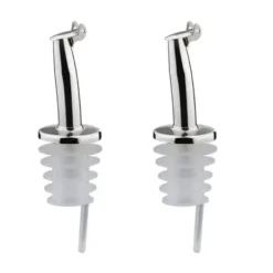 2 hällproppar med klaff i rostfritt stål och silikon