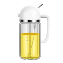 2 i 1 glasoljespruta olivolja dispenser Press typ dispenser för matlagning kök grill