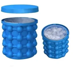 2 i 1 Ice Cube Silikonformar Ice Hink,Ice Cube Maker Genie -Den revolutionerande utrymmesbesparande Ice Cube Maker.2@H4