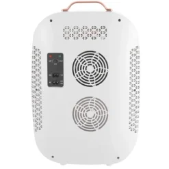 12 L mini sminkkyl, kosmetikkyl med kyl- och värmefunktion, för hem och bil, elfenbensfärgad