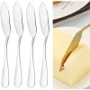4 Pack Smörknivar i Rostfritt Silverglas . Smörkniv