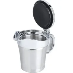 Såsbehållare-304 rostfritt stål dubbelskiktsisolering smaksatt såsgryta såsbåt serveringskanna köksredskap 450ml