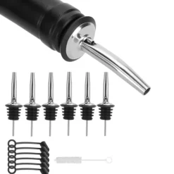 Flaskstopp & Flaskförslutare-304 Rostfritt Stål Vinflaska Pippropp Spritdispenser Hällkapsyl Kökstillbehör