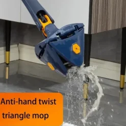 360° roterbar triangelmopp för effektiv golvrengöring Justerbart handtag Hem Fönsterrengöringsverktyg