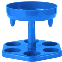 Vinflaskhållare-6 Shotglas Dispenser Hållare Roterande Spritdispenser Vinställ Hylla Festtillbehör Blå