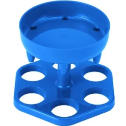 Vinflaskhållare-6 Shotglas Dispenser Hållare Roterande Spritdispenser Vinställ Hylla Festtillbehör Blå