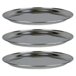 Serveringsfat & Skålar-3 skaldjursfat i rostfritt stål Ø 36 cm