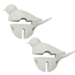 Flaskstopp & Flaskförslutare-2 skedställ små vita fåglar 3 i 1