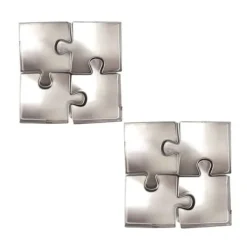 8 små kakformar i rostfritt stål - Pussel