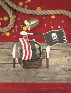 Matbestick-8 Små svarta trägafflar 15 cm. Size-Standard