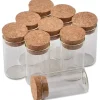 20 st 15 ml liten 30 * 40 mm transparent glasflaska kork tom hantverk dekorativ flaska mat saffransburk liten flaskburk