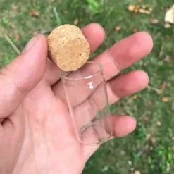 20 st 15 ml liten 30 * 40 mm transparent glasflaska kork tom hantverk dekorativ flaska mat saffransburk liten flaskburk