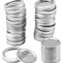 3 st 86 mm metalllock med ringar, konserveringslock med bred mynning för fester och hem