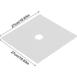 Gasbrännare-4 st. brännarskydd för gasspis, non-stick oljeskyddsmatta, köksredskap (silver)