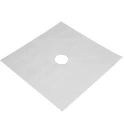 Gasbrännare-4 st. brännarskydd för gasspis, non-stick oljeskyddsmatta, köksredskap (silver)