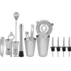 14 st. cocktailshaker i rostfritt stål, mixer, dryckesverktyg, presentbar (600,450 ml)
