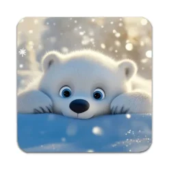4 ST Djur Isbjörn Underlägg