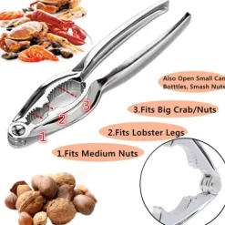 12 ST Fisk och skaldjursverktyg Krabba Sheller gafflar Set Öppnare Skaldjur Hummer Ben Sheller Kökstillbehör