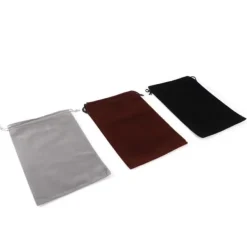 3 st flockande tyg dragskopåse dammtät förvaringspåse för smycken present godis telefon