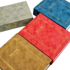 1 st fotoalbum, 200 st 6-tums foton, röd