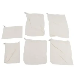 6 st fruktpåse med dragsko, frukt och livsmedelsförvaringspåse, återanvändbar nätpåse med dragsko