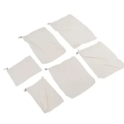 6 st fruktpåse med dragsko, frukt och livsmedelsförvaringspåse, återanvändbar nätpåse med dragsko