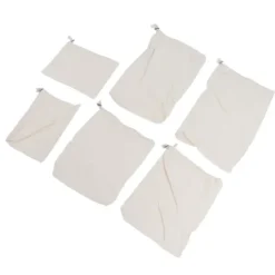 6 st fruktpåse med dragsko, frukt och livsmedelsförvaringspåse, återanvändbar nätpåse med dragsko