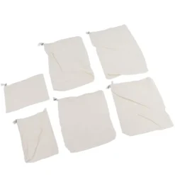 6 st fruktpåse med dragsko, frukt och livsmedelsförvaringspåse, återanvändbar nätpåse med dragsko