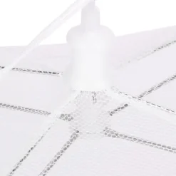 2 st hushållsparaply vikbart matmåltidsförvaringsnät tält kökstillbehör nätkant vit 43x43cm