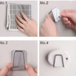 5 st kökssvamphållare, självhäftande svamphållare, vattentät svamphållare i rostfritt stål, för kökstillbehör