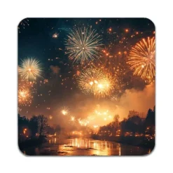 Glasunderlägg-4 ST Nytt År Underlägg