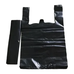 Soppåsar-50 st papperskorgspåse svart papperskorgspåse förtjockad PE stor kapacitet västtyp papperskorgsfoder för hemkök kontor