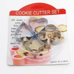 Kakformar-4 st Pepparkaksform Kakform motiv poker kortlek i rostfritt stål