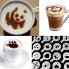 16 st plast cappuccino kaffe skum spray mall schabloner DIY dekorera kaffe tryckform