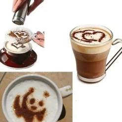 16 st plast cappuccino kaffe skum spray mall schabloner DIY dekorera kaffe tryckform