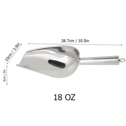 1 st rostfritt stål multifunktionell isskopa kaffebönor torkad frukt spade (18oz)