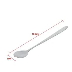 6 st rostfritt stål snygg långt handtag latte glass sundae kaffe soppsked teskedar nya