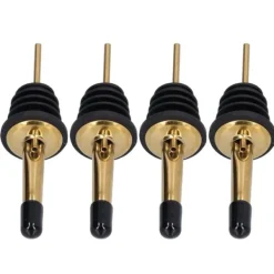 Flaskstopp & Flaskförslutare-10 st spritpanna i rostfritt stål för vinpanna, barverktyg för bar, hemrestauranger (guld, svart, kort lock)