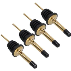 Flaskstopp & Flaskförslutare-10 st spritpanna i rostfritt stål för vinpanna, barverktyg för bar, hemrestauranger (guld, svart, kort lock)