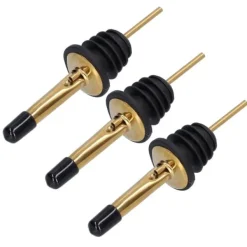 Flaskstopp & Flaskförslutare-10 st spritpanna i rostfritt stål för vinpanna, barverktyg för bar, hemrestauranger (guld, svart, kort lock)