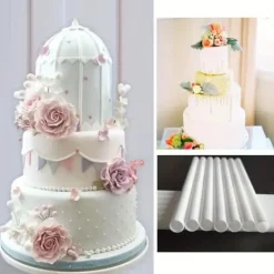 10 st stöd för tårtdekorationer i flera nivåer, 21x1,5 cm stöd