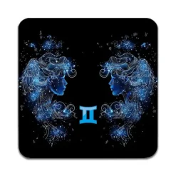 2 ST Stjärntecken Tvillingarna Underlägg