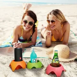 Glasunderlägg-5 st Strandmuggunderlägg, Sandunderlägg